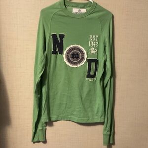 Notre Dame Green Long Sleeve Tee